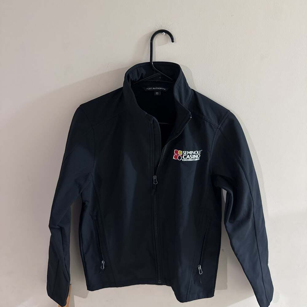 Port Authority Seminole Casino Coconut Creek Full Zip Jacket Men's XS Black